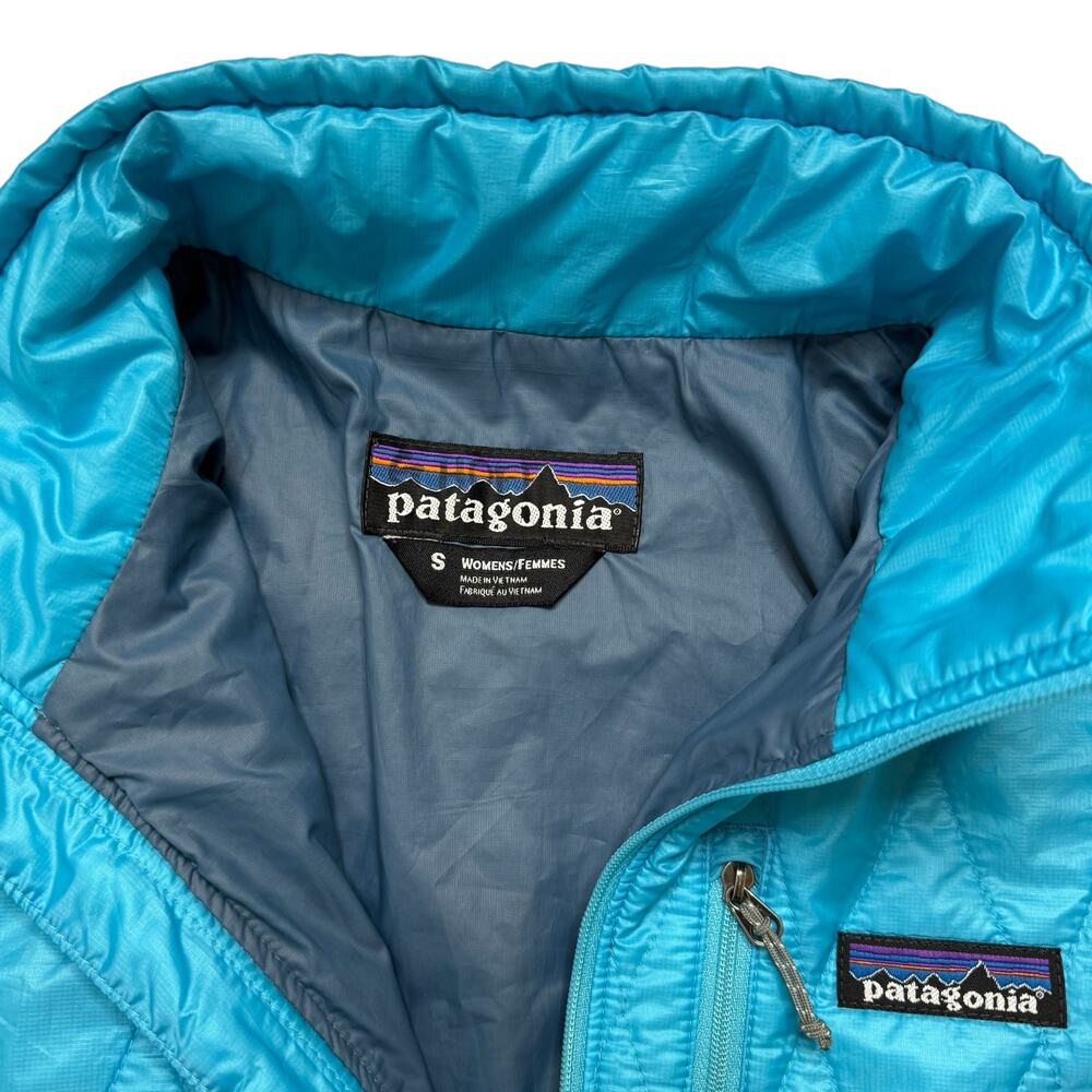 PATAGONIA Womens Nano Puff Pullover Quilted Jacket Water Blue Size Small #84025 - Picture 6 of 11